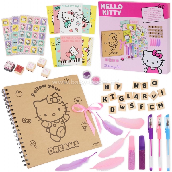 Set creativ cu accesorii Hello Kitty, Pentru copii, Roz