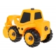 Masinuta de asamblare si dezasamblare, Jucarie interactiva, Model excavator, Pentru copii, Portocaliu
