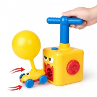 Jucarie Distractiva Pompa de Umflat Baloanele Piccolino - Masinuta de Umflat Baloane cu Lansator si 2 Masinute, Set de Joaca Interactiva pentru Petreceri, pentru Copii 3+ Ani