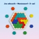 Puzzle Hexagonal din Lemn Multicolor, Jucarie Educationala Montessori cu Piese Geometrice, Sortare Forme si Culori, Dezvoltare C