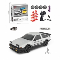 Masina RC 4 Functii cu Telecomanda, Masinuta Electrica Reincarcabila USB, Joaca cu Jaloane si 4 Functii, Jucarie Cu Telecomanda 