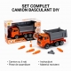 Jucarie interactiva de asamblare camion, Set asamblare cu surubelnita, Pentru copii, Portocaliu