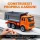 Jucarie interactiva de asamblare camion, Set asamblare cu surubelnita, Pentru copii, Portocaliu