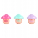 Set Balsam de Buze Beauty Mushroom, Balsamuri de Buze in Forma de Ciuperca pentru Copii peste 6 Ani, Set 3 Bucati cu Arome Fruct