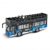 Autobuz Supraetajat Multicolor cu Sunete, Lumini și Uși Care se Deschid, Jucărie Interactivă Realistă pentru Copii, Vehicul Turi