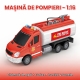 Mașină de Pompieri Roșie 29 cm cu Sunete, Lumini și Furtun de Apă, Jucărie Interactivă Utilaj de Intervenție pentru Copii, Vehic