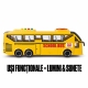 Autobuz Școlar Galben cu Uși Care se Deschid, Sunete și Lumini 27 cm, Jucărie Interactivă Realistică pentru Copii, Vehicul de Tr