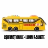 Autobuz Școlar Galben cu Uși Care se Deschid, Sunete și Lumini 27 cm, Jucărie Interactivă Realistică pentru Copii, Vehicul de Tr