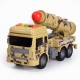 Camion militar cu lansator rachete cu frictiune, jucarie copii cu lumini si sunete, masina armata cu launcher mobil, vehicul mil
