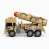 Camion militar cu lansator rachete cu frictiune, jucarie copii cu lumini si sunete, masina armata cu launcher mobil, vehicul mil