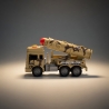 Camion militar cu lansator rachete cu frictiune, jucarie copii cu lumini si sunete, masina armata cu launcher mobil, vehicul mil