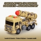 Camion militar cu lansator rachete cu frictiune, jucarie copii cu lumini si sunete, masina armata cu launcher mobil, vehicul mil