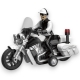 Motocicleta De Politie Cu Figurina 1:16, Cu Lumini Si Sunete, Jucarie Interactiva Vehicul De Interventie Pentru Copii, Motor Pol