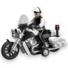 Motocicleta De Politie Cu Figurina 1:16, Cu Lumini Si Sunete, Jucarie Interactiva Vehicul De Interventie Pentru Copii, Motor Pol