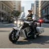 Motocicleta De Politie Cu Figurina 1:16, Cu Lumini Si Sunete, Jucarie Interactiva Vehicul De Interventie Pentru Copii, Motor Pol