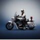 Motocicleta De Politie Cu Figurina 1:16, Cu Lumini Si Sunete, Jucarie Interactiva Vehicul De Interventie Pentru Copii, Motor Pol