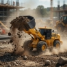 Buldozer De Constructii Cu Frictiune, Scara 1:20, Cu Lumini Si Sunete, Jucarie Interactiva Utilaj De Santier Pentru Copii, Buldo
