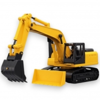 Vehicul De Constructii Multifunctional, Scara 1:14, Cu Frictiune, Lumini Si Sunete, Jucarie Interactiva Utilaj De Santier Pentru