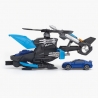 Set Politie Cu Elicopter Si Masina, Cu Frictiune, Lumini Si Sunete, Jucarie Interactiva 2 In 1 Pentru Copii, Vehicule De Interve