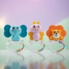 Set 3 Zornaitoare Pentru Bebelusi, Elefant, Albina Si Leu, Jucarii Dentitie Cu Inele Si Sunete, Jucarie Dezvoltare Motrica Si Se