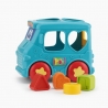 Autobuz Sortator Forme Pentru Copii Cu Frictiune, Jucarie Interactiva Cu Forme Geometrice Si Activitati, Vehicul Educativ Cu Lum