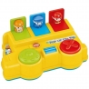 Jucarie Pop Up People Interactiva Cu Butoane Si Figurine Saritoare, Panou Activitati Cu Lumini Si Sunete, Joc Educativ Cu Forme 
