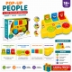 Jucarie Pop Up People Interactiva Cu Butoane Si Figurine Saritoare, Panou Activitati Cu Lumini Si Sunete, Joc Educativ Cu Forme 