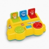 Jucarie Pop Up People Interactiva Cu Butoane Si Figurine Saritoare, Panou Activitati Cu Lumini Si Sunete, Joc Educativ Cu Forme 