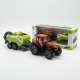 Tractor Cu Presa De Baloti Si Frictiune Pentru Copii, Jucarie Agricola Cu Remorca Balotiera Functionala, Tractor Ferma Cu Utilaj