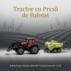 Tractor Cu Presa De Baloti Si Frictiune Pentru Copii, Jucarie Agricola Cu Remorca Balotiera Functionala, Tractor Ferma Cu Utilaj