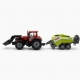 Tractor Cu Presa De Baloti Si Frictiune Pentru Copii, Jucarie Agricola Cu Remorca Balotiera Functionala, Tractor Ferma Cu Utilaj