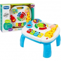 Masa Activitati Interactiva Pentru Copii Cu Girafa, Jucarie 2 in 1 Cu Pian, Butoane Si Jocuri Educative, Centru De Activitati Cu