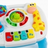 Masa Activitati Interactiva Pentru Copii Cu Girafa, Jucarie 2 in 1 Cu Pian, Butoane Si Jocuri Educative, Centru De Activitati Cu