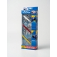 Set 3 Avioane Jucărie pentru Copii, Dimensiune 8-10,5 cm, Mecanism Free Wheel (mers liber), Modele Colorate cu Elice, Alb-Rosu-G