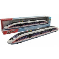 Tren De Mare Viteza Pentru Copii Tip City Train, Jucarie Locomotiva Moderna Cu Design Realist, Tren Pasageri Lung Cu Detalii Aer