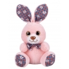 Jucarie de Plus pentru copii, Model Iepuras cu Fundiță, Jucărie Moale și Sigură pentru Copii, 15 cm