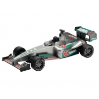 Mașină Formula 1, Mecanism pull-back, jucărie din plastic pentru copii, Silver, 19 cm, 3+ ani