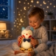 Bufnita De Plus Interactiva Pentru Copii Cu Proiectie Luminoasa Si Muzica, Jucarie De Somn Tip Lampa De Veghe Cu Sunete Relaxant