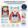 Bufnita De Plus Interactiva Pentru Copii Cu Proiectie Luminoasa Si Muzica, Jucarie De Somn Tip Lampa De Veghe Cu Sunete Relaxant