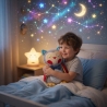 Bufnita De Plus Interactiva Pentru Copii Cu Proiectie Luminoasa Si Muzica, Jucarie De Somn Tip Lampa De Veghe Cu Sunete Relaxant