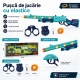 Pusca De Jucarie Cu Elastice Pentru Copii Cu Lumini Si Sunete, Lansator Cu Sistem De Tragere Cu Elastic Si Accesorii Politie, Ju