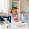 Tabla De Desen Cu Lumini 3D Dinozaur Pentru Copii, Set Creativ Cu Ochelari Si Sabloane Pentru Desen Luminos Neon, Jucarie Intera