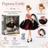 Papusa Emily Collection 32 cm pentru Copii, Papusa Fashion Eleganta de Colectie cu Rochie de Seara si Accesorii, Jucarie Premium