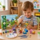 Set Ghips de Pictat Animal World pentru Copii, Figurine Animale pentru Colorat si Decorat, Joc Creativ DIY cu Pensula si Culori,