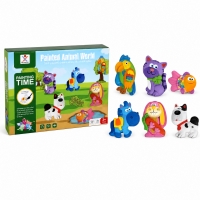 Set Ghips de Pictat Animal World pentru Copii, Figurine Animale pentru Colorat si Decorat, Joc Creativ DIY cu Pensula si Culori,