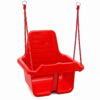 Leagan pentru Copii cu Spatar si Protectie Frontala,  Din Plastic Rezistent cu Franghii pentru Suspendare, Leagan de Exterior si