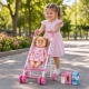 Papusa Bebelus cu Carucior pentru Copii, Set Baby Doll cu Accesorii pentru Ingrijire si Hranire, Jucarie Interactiva pentru Feti
