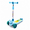 Trotineta Pliabila pentru Copii cu 3 Roti LED, Model Broscuta cu Ghidon Reglabil pe 4 Niveluri, Sistem de Viraj prin Inclinare, Frana pe Roata Spate, Trotineta Interactiva pentru Echilibru, Plimbari si Distractie, Copii 3+ Ani, Multicolor