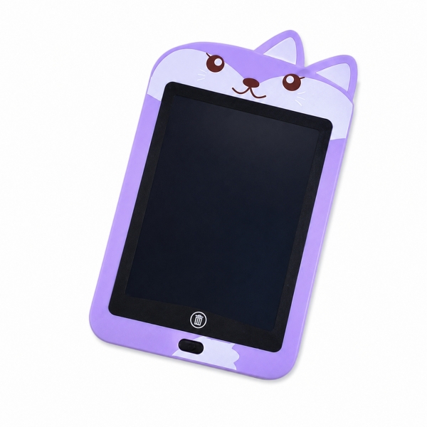 Tableta LCD pentru Scris si Desen, Tabla Grafica Educativa Reutilizabila in Forma de Pisicuta, Ecran pentru Desen cu Buton de St
