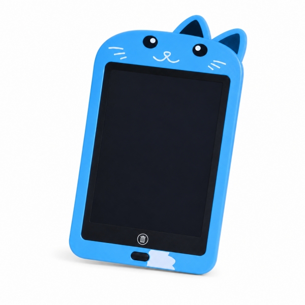 Tableta LCD pentru Scris si Desen, Tabla Grafica Educativa Reutilizabila in Forma de Pisicuta, Ecran pentru Desen cu Buton de St